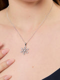 Jools Jenny Brown snowflake pendant cubic zirconia silver, imported from the UK