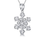 Jools Jenny Brown snowflake pendant cubic zirconia silver, imported from the UK