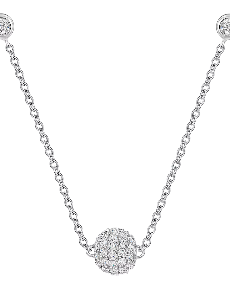 Jools by Jenny Brown cubic zirconia ball chain necklace, UK version