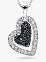 John Lewis Jools by Jenny Brown Cubic Zirconia Jigsaw Hearts Pendant Necklace- Buy online at McGrocer
