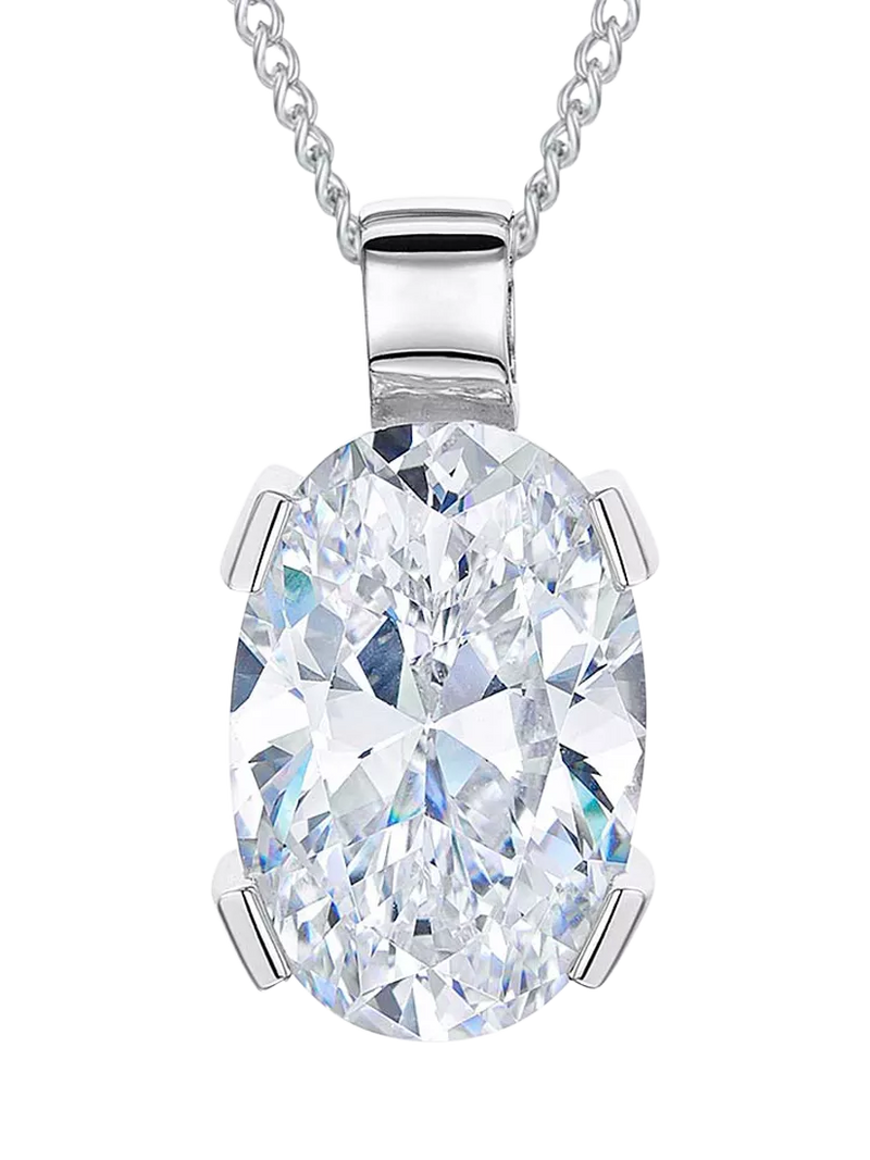Jools by Jenny Brown oval cubic zirconia pendant necklace, UK version