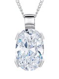 Jools by Jenny Brown oval cubic zirconia pendant necklace, UK version