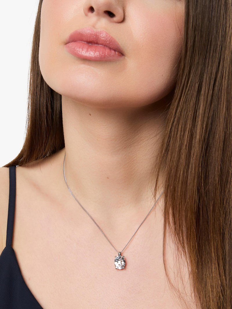 Jools by Jenny Brown oval cubic zirconia pendant necklace, UK version