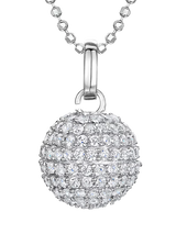 John Lewis Jools by Jenny Brown Cubic Zirconia Sterling Silver Disco Ball Pendant Necklace- Buy online at McGrocer
