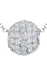John Lewis Jools by Jenny Brown Cubic Zirconia Sterling Silver Glitter Ball Pendant Necklace- Buy online at McGrocer
