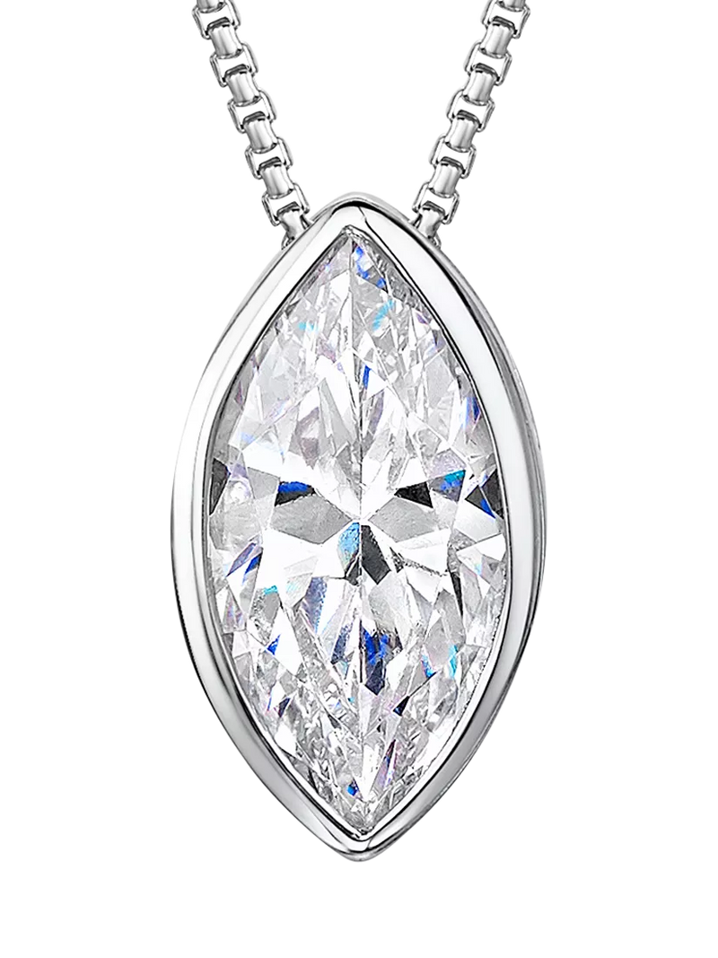 Jools by Jenny Brown sterling silver marquise pendant - British product