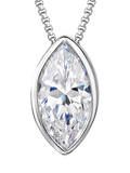 Jools by Jenny Brown sterling silver marquise pendant - British product