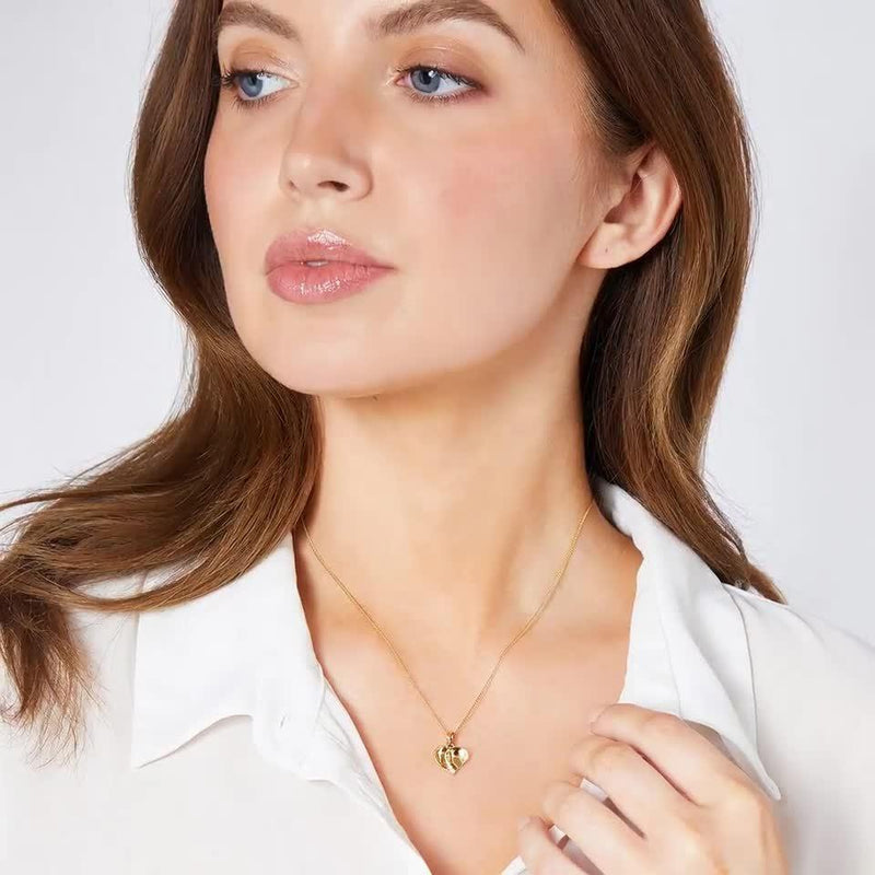 Jools by Jenny Brown cubic zirconia heart pendant necklace, imported from the UK
