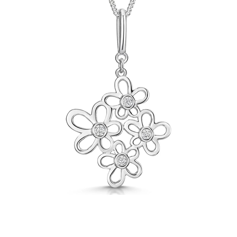 Jools by Jenny Brown graduated multi flower pendant necklace (British brand)