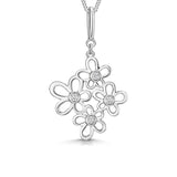 Jools by Jenny Brown graduated multi flower pendant necklace (British brand)