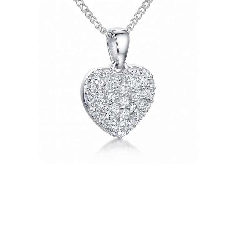 Jools by Jenny Brown small pave heart pendant necklace 16mm (British brand)