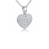 Jools by Jenny Brown small pave heart pendant necklace 16mm (British brand)