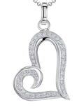 Jools by Jenny Brown heart pendant necklace, silver - British product