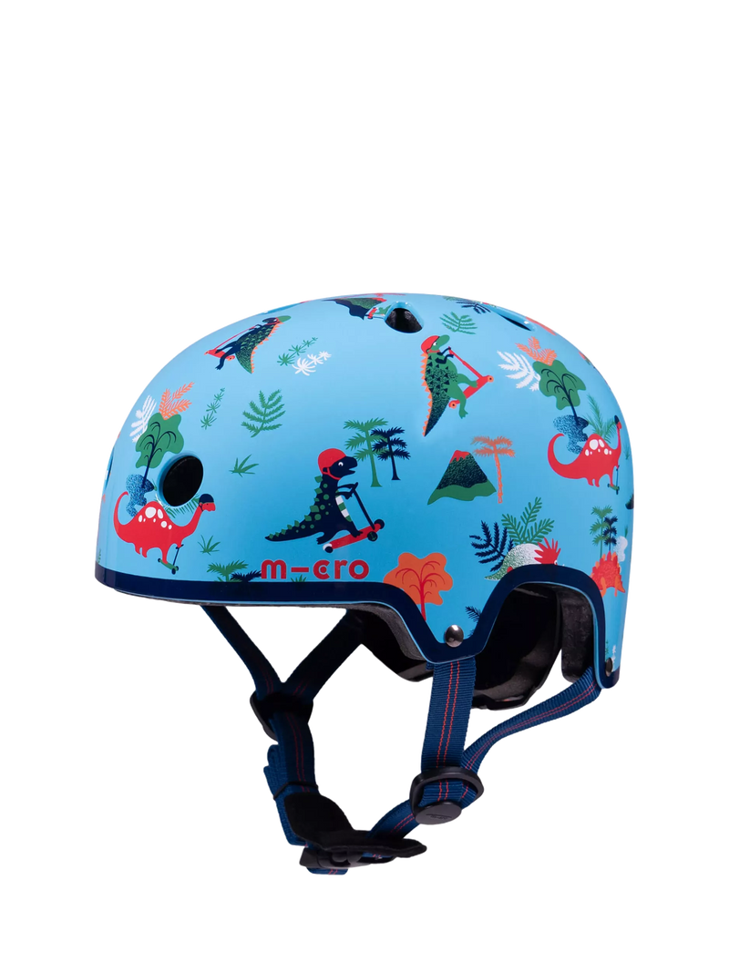 Micro Scooters Casque de sécurité pour vélo et trottinette Dinosaure pour enfants, Taille S
