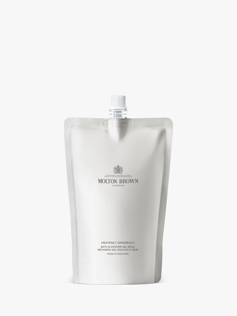 Molton Brown gingerlily scented bath and shower gel refill 400ml, imported from the UK
