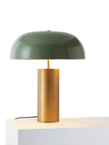 John Lewis Porcini brass table lamp with glass shade (British brand)