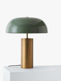 John Lewis Porcini brass table lamp with glass shade (British brand)