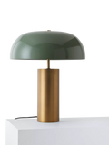 John Lewis Porcini brass table lamp with glass shade (British brand)