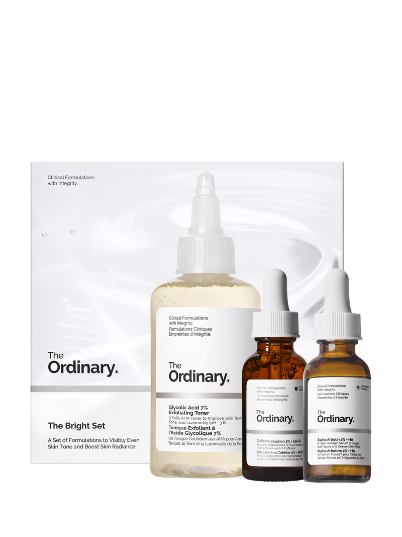 The Ordinary Bright Set with Glycolic Acid Skincare Gift Set (British brand)
