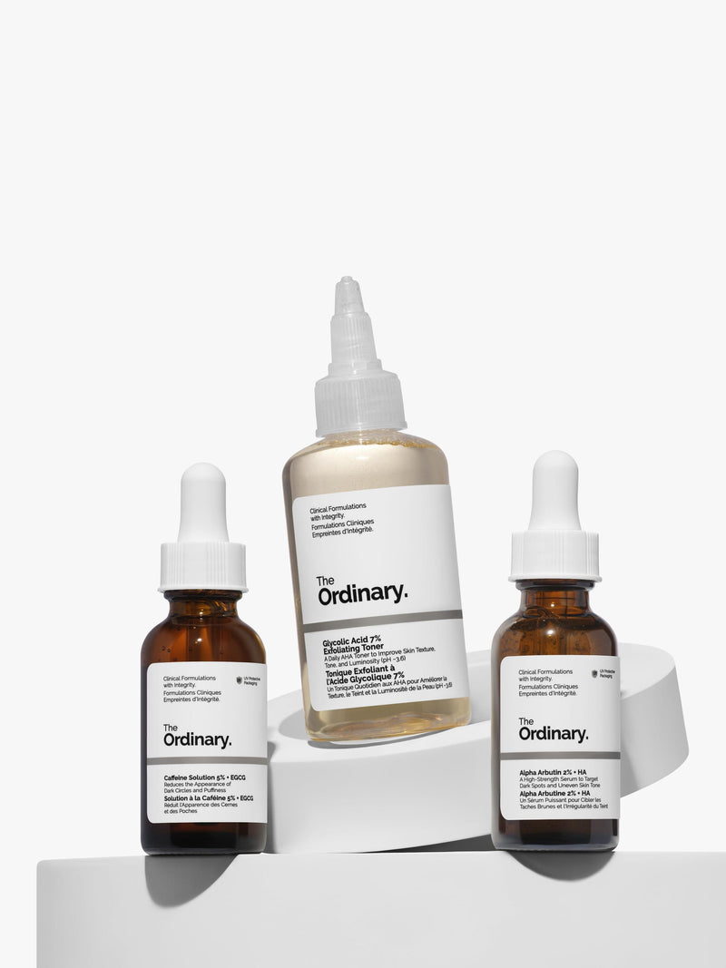 The Ordinary Bright Set with Glycolic Acid Skincare Gift Set (British brand)