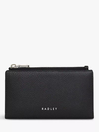 John Lewis Radley Coin Street Grained Leather Bifold Purse, Black- Buy online at McGrocer