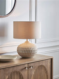 John Lewis textured ceramic table lamp white wash (British brand)
