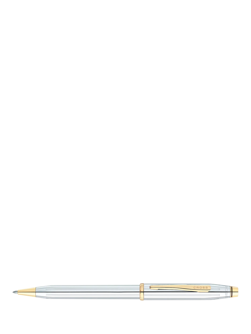 Cross Century II ballpoint pen silver gold finish, UK version