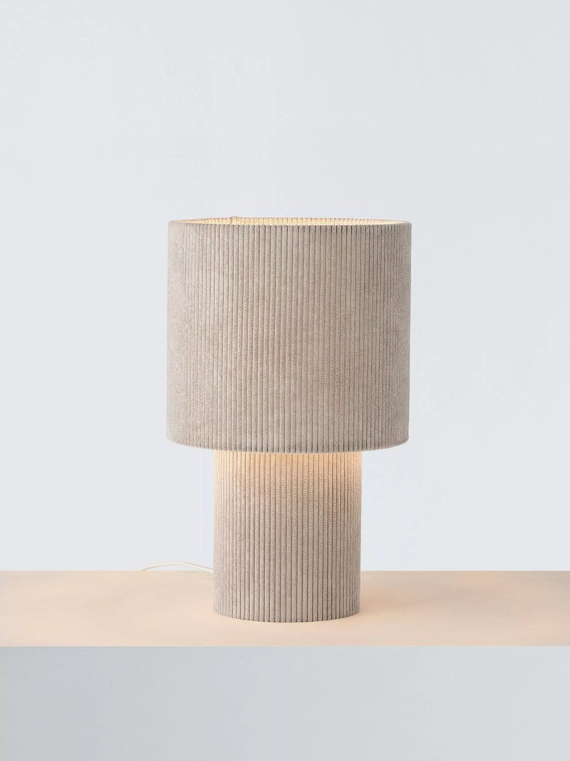 John Lewis Isaac Corduroy Table Lamp, Natural