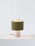 John Lewis Vicente Layered Fabric Mini Table Lamp, Sage