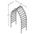 Forest Garden Whitby Arch garden arch 258x154x76cm - British product