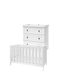 Silver Cross Bromley white cotbed and dresser set (British brand)