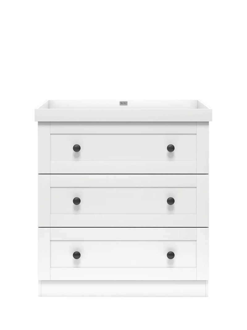 Silver Cross Bromley white cotbed and dresser set (British brand)