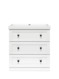 Silver Cross Bromley white cotbed and dresser set (British brand)
