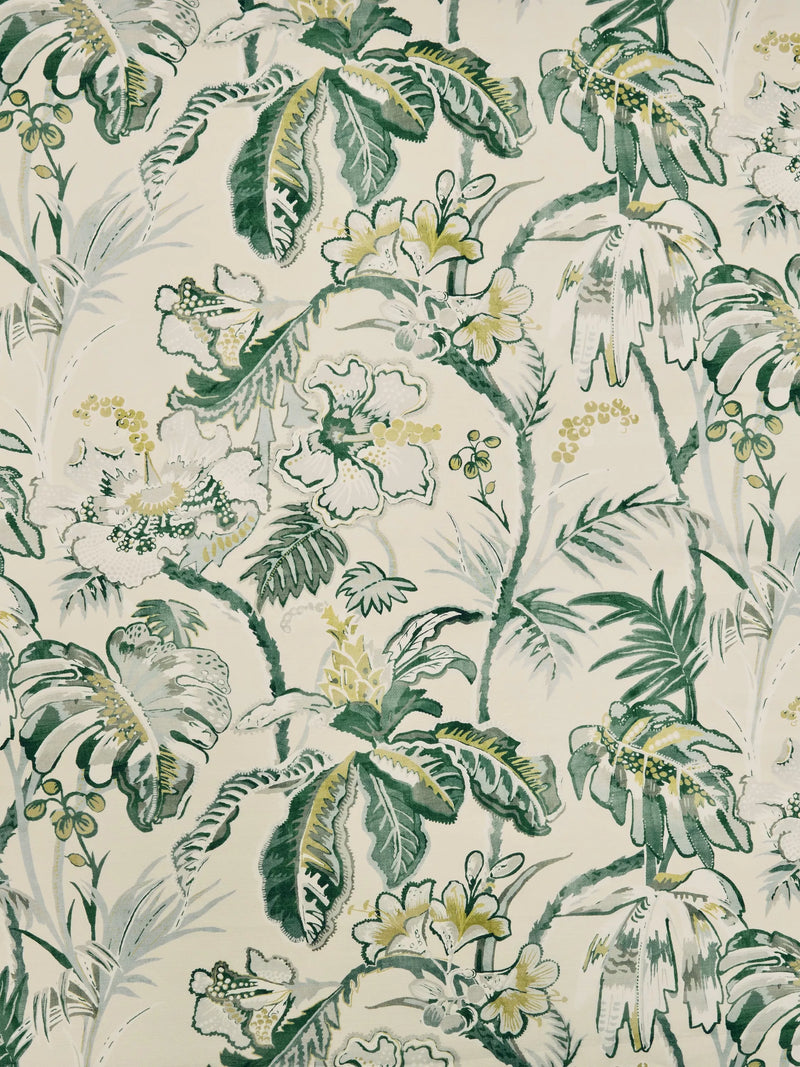 John Lewis Joanna floral furnishing fabric Woodland Green, UK version