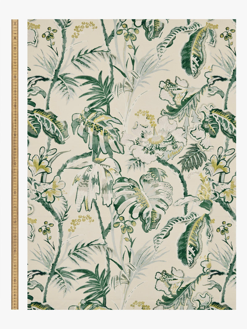 John Lewis Joanna floral furnishing fabric Woodland Green, UK version