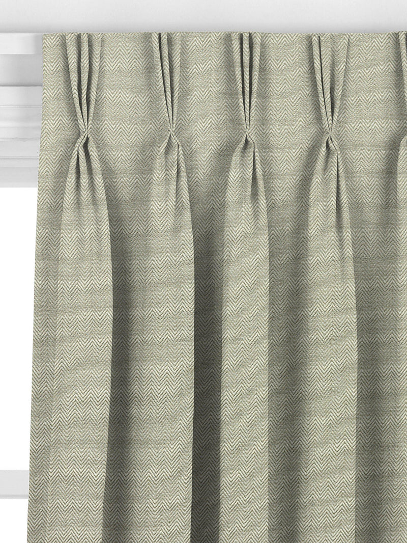 John Lewis herringbone made to measure curtains green (British brand)