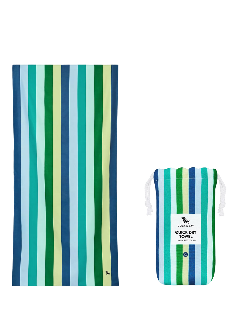 Dock & Bay quick dry beach towel Cool Lagoon - British product
