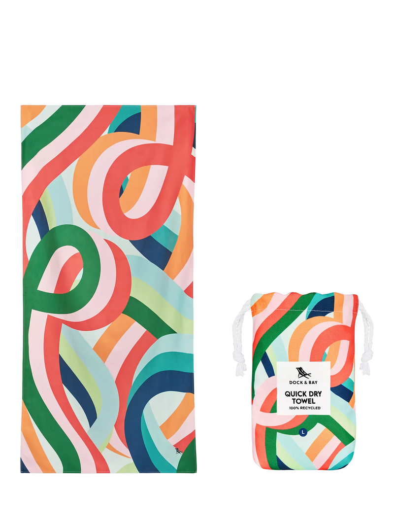 Dock & Bay Fruit Loops quick dry beach towel 160cm, UK version