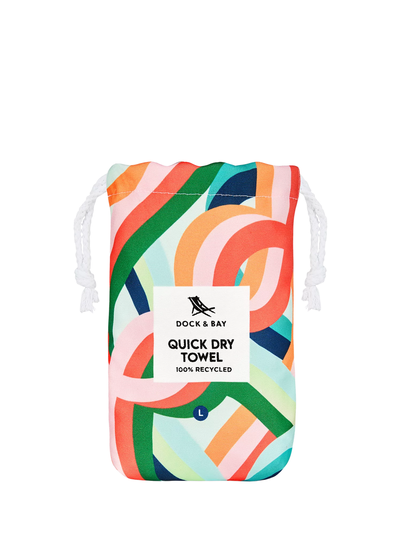 Dock & Bay Fruit Loops quick dry beach towel 160cm, UK version