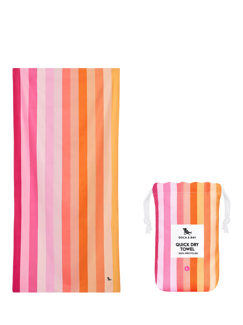 Dock & Bay beach towel Miami Sorbet, imported from the UK