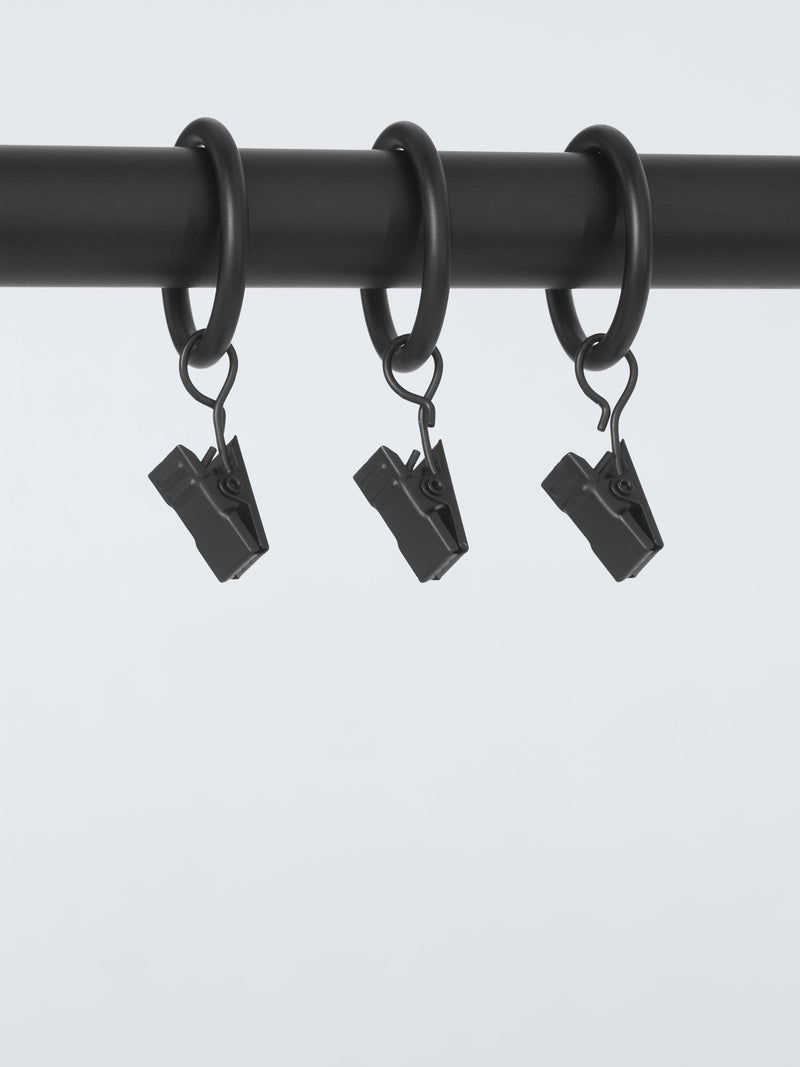 John Lewis spare curtain rings with clips pack of 10, UK version