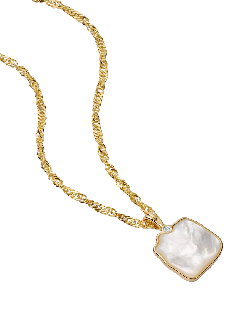 Daisy London mother of pearl necklace gold 45.7cm (British brand)
