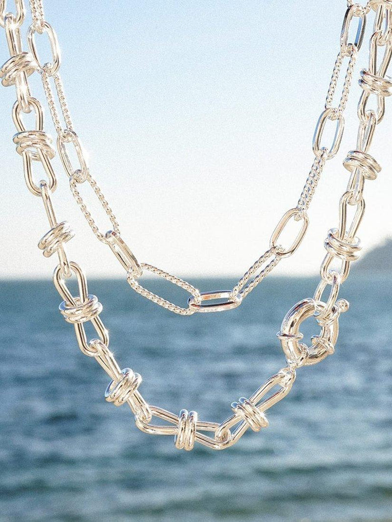Daisy London silver knot chain necklace, UK version