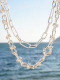 Daisy London silver knot chain necklace, UK version