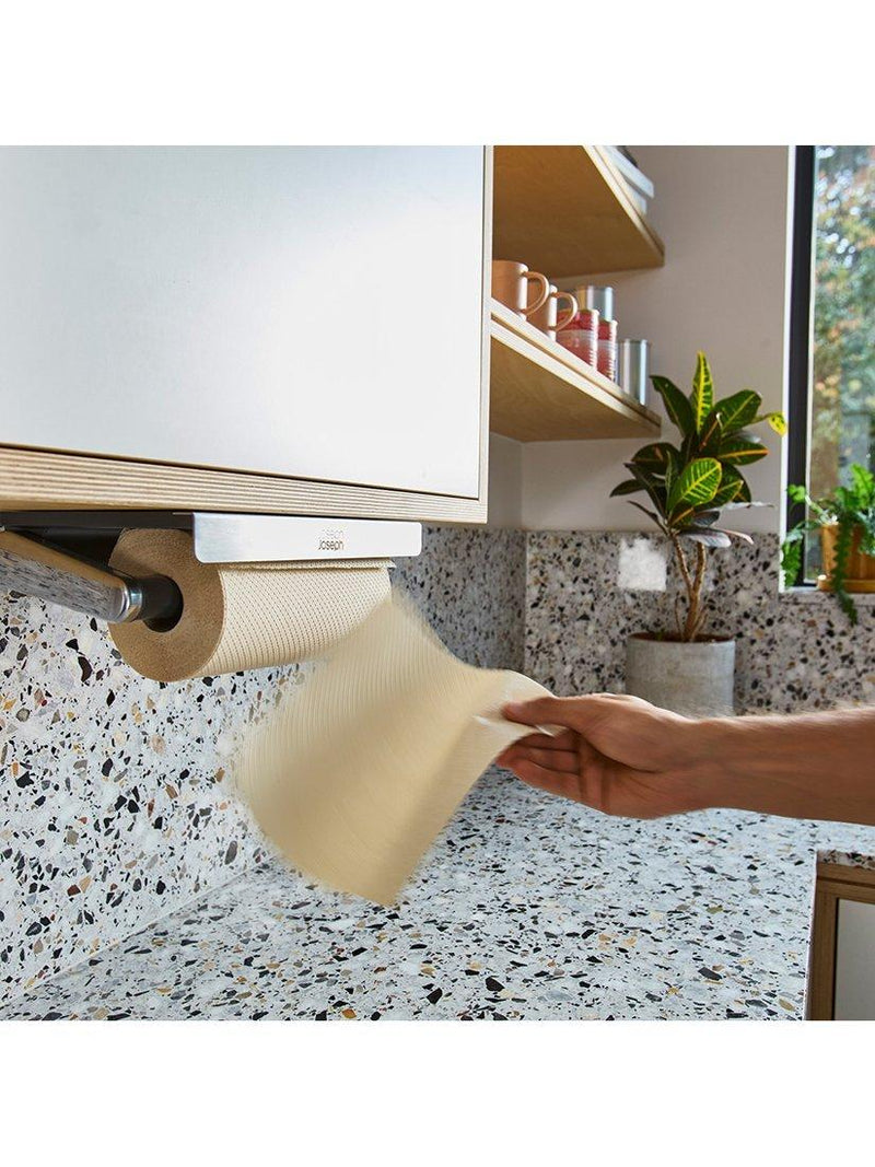 Joseph Joseph brushed steel under shelf kitchen roll holder, UK version