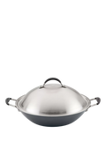 Circulon ScratchDefense non stick wok with lid, grey, imported from the UK