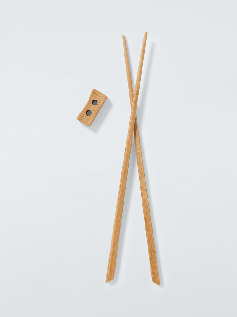 John Lewis bamboo chopstick set with rest FSC-certified, UK version