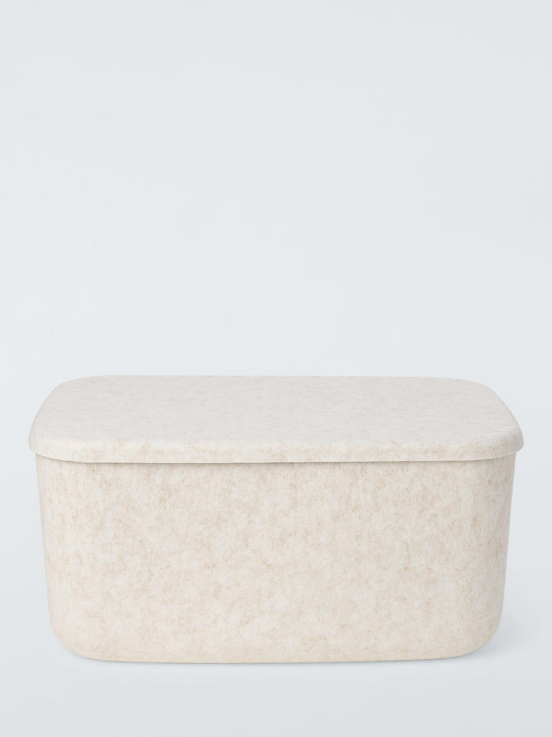 John Lewis lidded felt storage box ecru, UK version