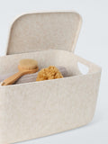 John Lewis lidded felt storage box ecru, UK version