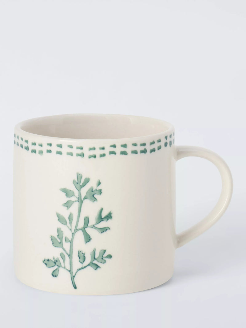 John Lewis X Deliciously Ella herb stoneware mug 300ml - British product